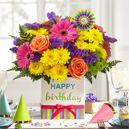 Birthday Brights Bouquet – ALISA'S UNIQUE DESIGNS, Spencer WV