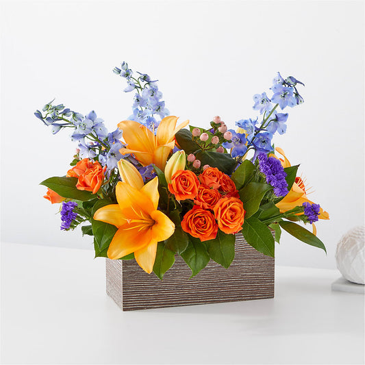 Radiant Citrus Box Bouquet – ALISA'S UNIQUE DESIGNS, Spencer WV