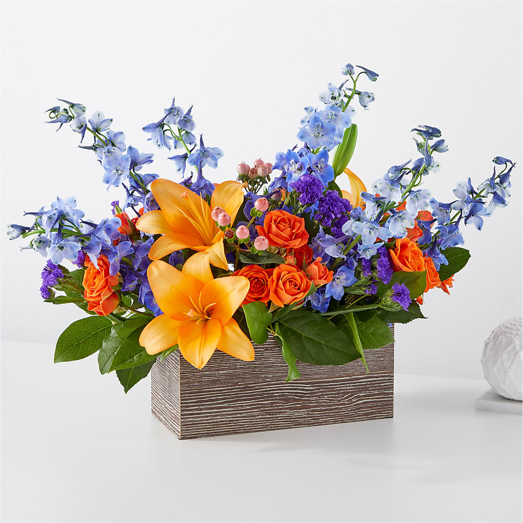 Radiant Citrus Box Bouquet – ALISA'S UNIQUE DESIGNS, Spencer WV