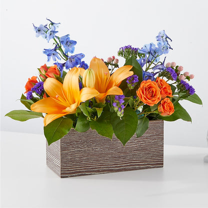 Radiant Citrus Box Bouquet – ALISA'S UNIQUE DESIGNS, Spencer WV