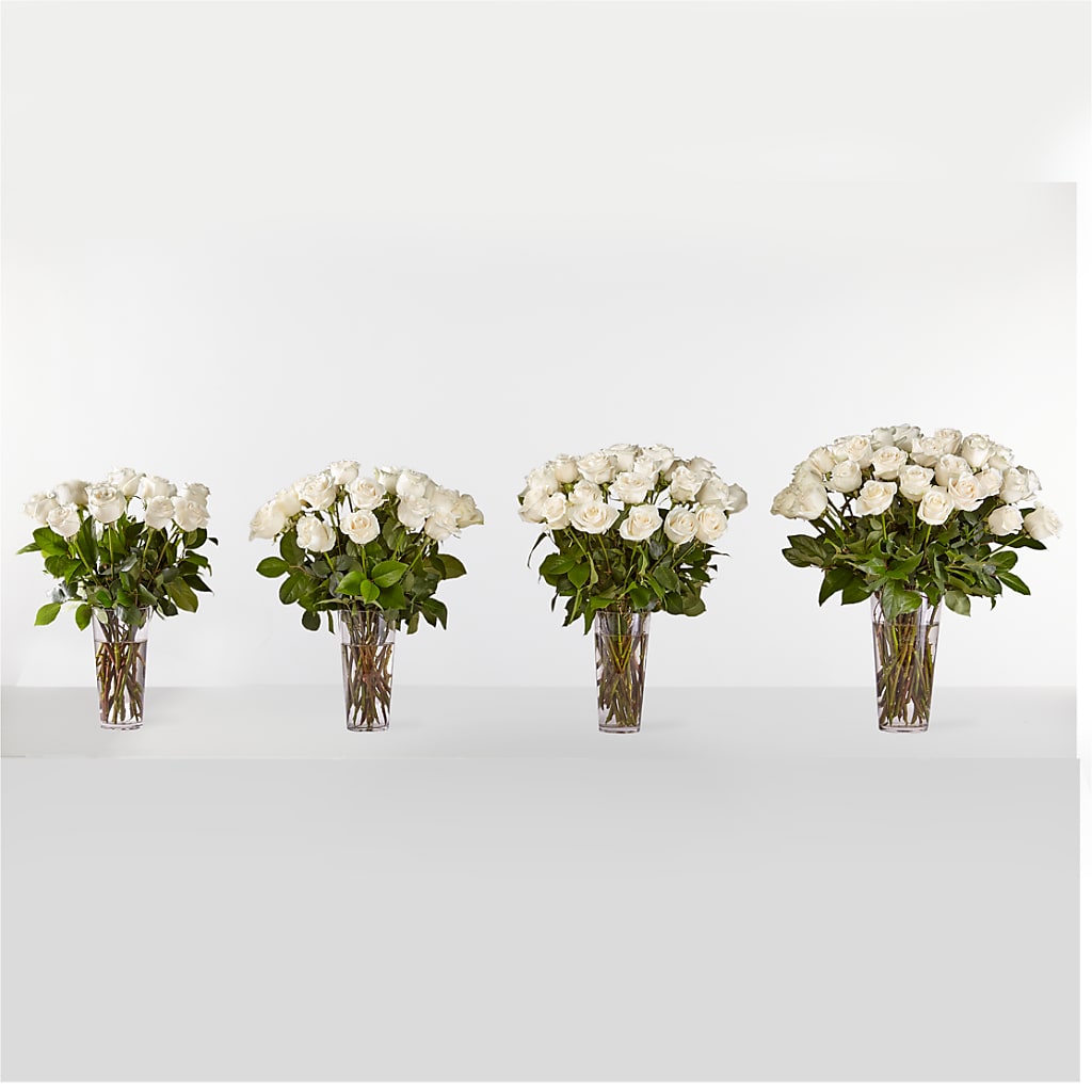 Long Stem White Rose Bouquet – ALISA'S UNIQUE DESIGNS, Spencer WV