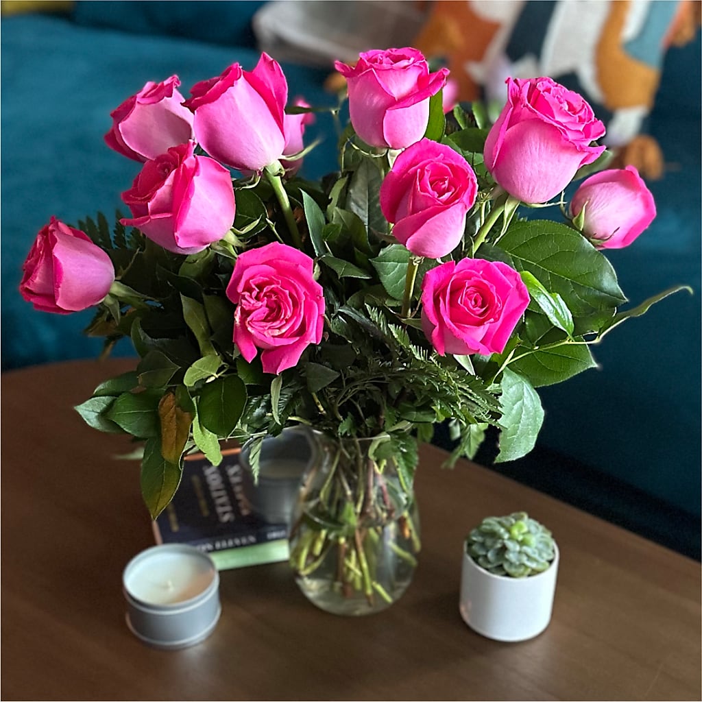 Long Stem Pink Rose Bouquet – ALISA'S UNIQUE DESIGNS, Spencer WV