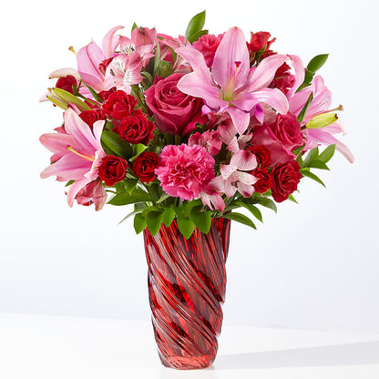 In Love Bouquet with Luxe Swirl Vase – ALISA'S UNIQUE DESIGNS, Spencer WV
