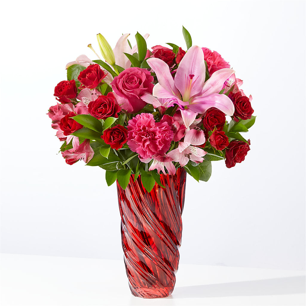 In Love Bouquet with Luxe Swirl Vase – ALISA'S UNIQUE DESIGNS, Spencer WV