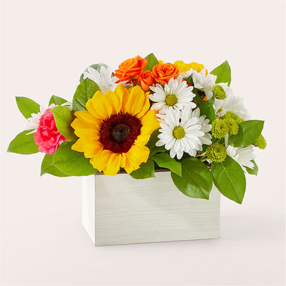 Sun-drenched Blooms Box Bouquet – ALISA'S UNIQUE DESIGNS, Spencer WV