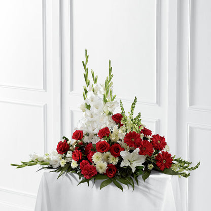 Crimson & White Arrangement – ALISA'S UNIQUE DESIGNS, Spencer WV