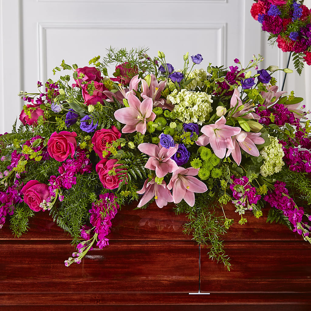 Radiant Tribute Casket Spray – ALISA'S UNIQUE DESIGNS, Spencer WV