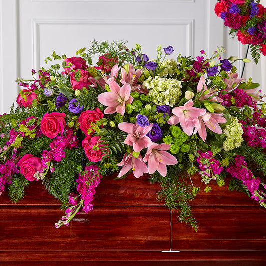 Radiant Tribute Casket Spray – ALISA'S UNIQUE DESIGNS, Spencer WV