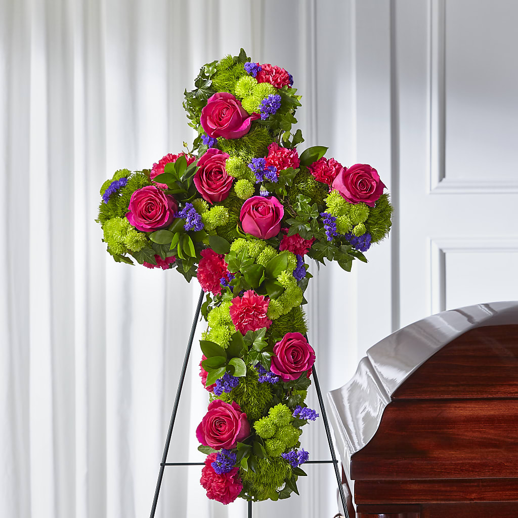 Tribute Rose Floral Cross – ALISA'S UNIQUE DESIGNS, Spencer WV