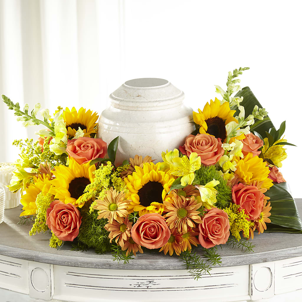 Faithful Sunflower Cremation Adornment – ALISA'S UNIQUE DESIGNS, Spencer WV