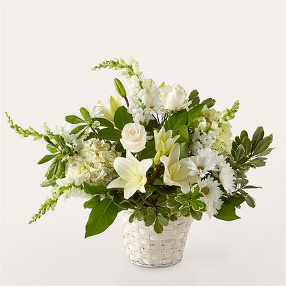 Ivory Elegance Floral Basket – ALISA'S UNIQUE DESIGNS, Spencer WV