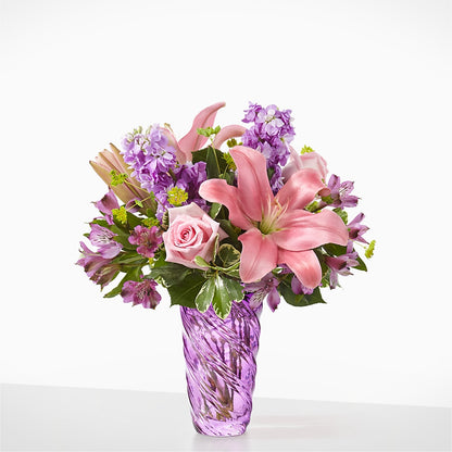 Precious Petals Bouquet with Luxe Swirl Vase – ALISA'S UNIQUE DESIGNS, Spencer WV