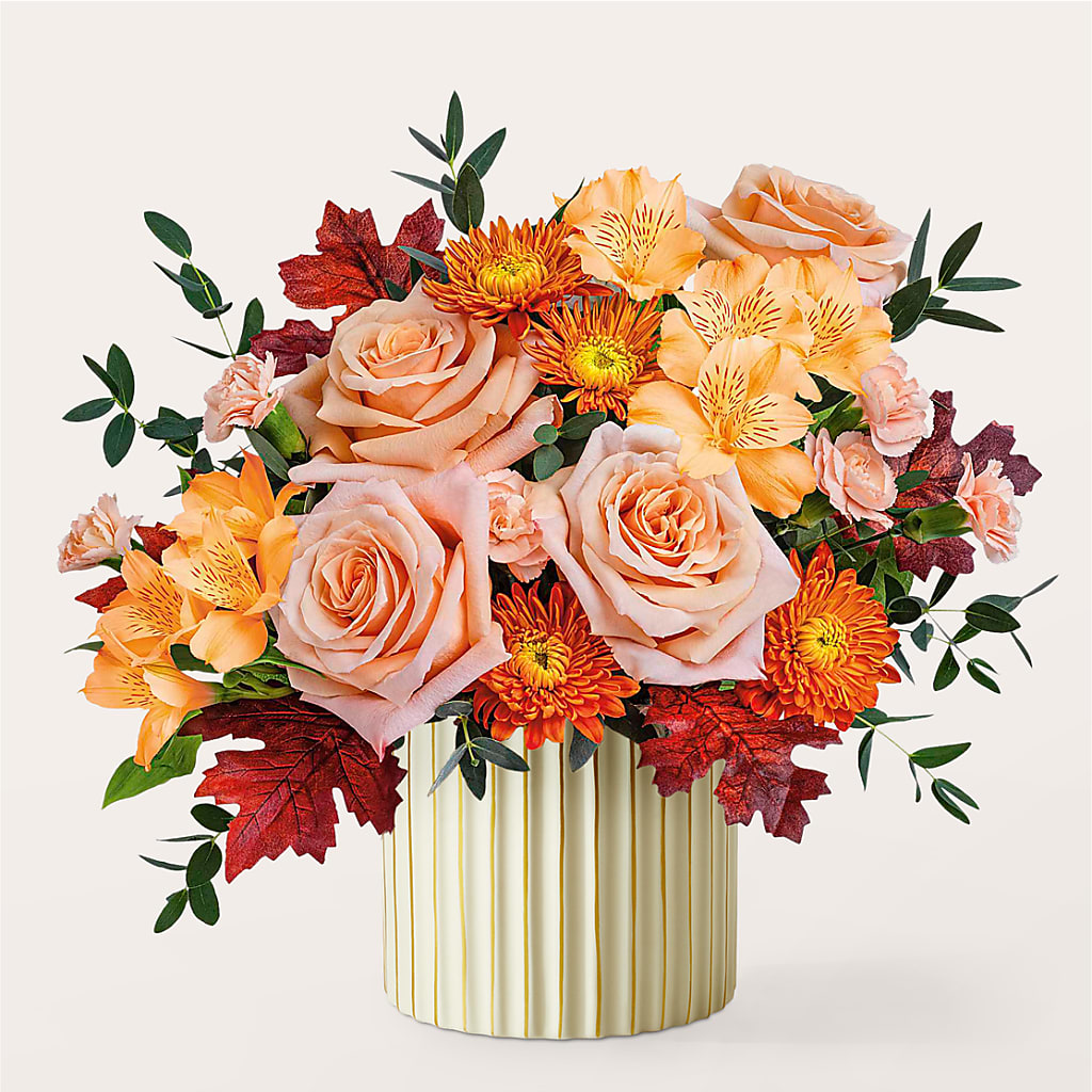Spiced Latte Bouquet with Ivory Vase – ALISA'S UNIQUE DESIGNS, Spencer WV