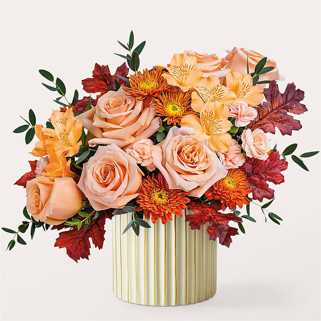 Spiced Latte Bouquet with Ivory Vase – ALISA'S UNIQUE DESIGNS, Spencer WV