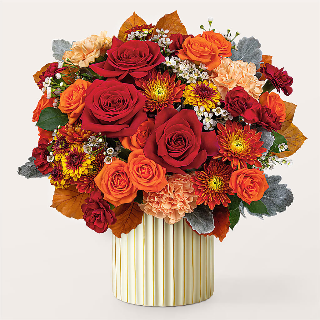 Merlot Bouquet with Ivory Vase – ALISA'S UNIQUE DESIGNS, Spencer WV