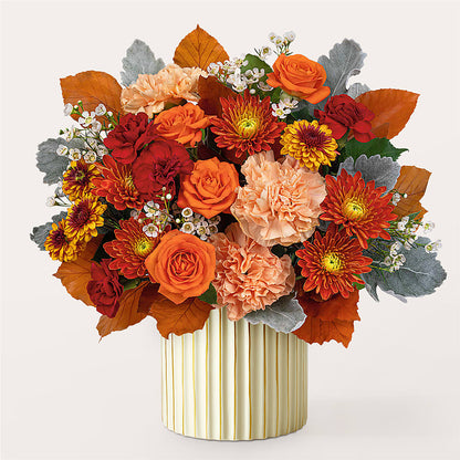 Merlot Bouquet with Ivory Vase – ALISA'S UNIQUE DESIGNS, Spencer WV