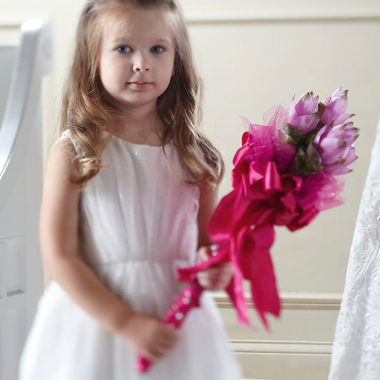 Sparkle Pink Flower Girl Bouquet – ALISA'S UNIQUE DESIGNS, Spencer WV